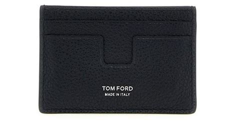 TOM FORD PORTACARTE LEOPARDATO Marrone, Nero .